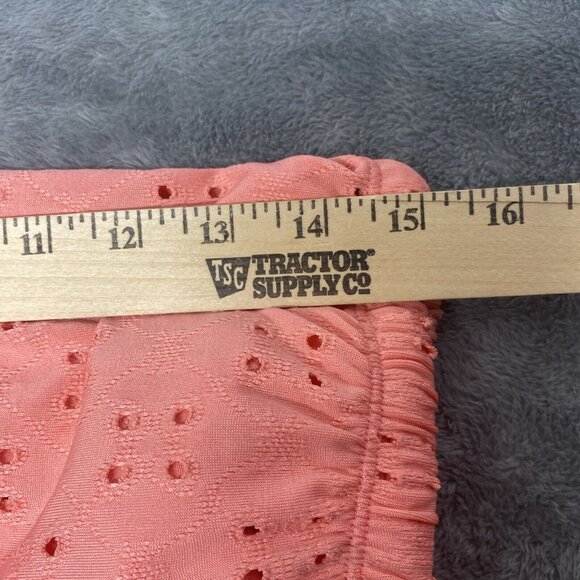 Y2K No Boundaries Off Shoulder Crop Top Women’s Blouse Sz 3-4 Coral Vtg Beach - Picture 9 of 10